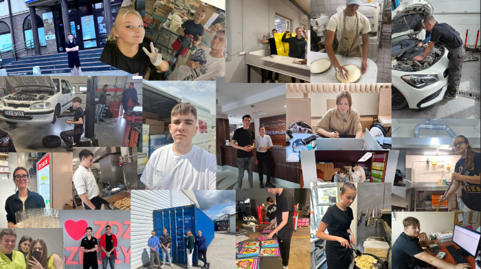 Kolaż zdjęć z odbytych staży